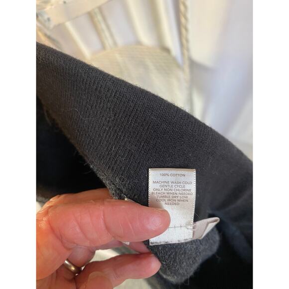 Ann Taylor Loft Outlet Skirt Mini Soft Sweater Plaid Gray Black Pull On Med - Picture 6 of 6